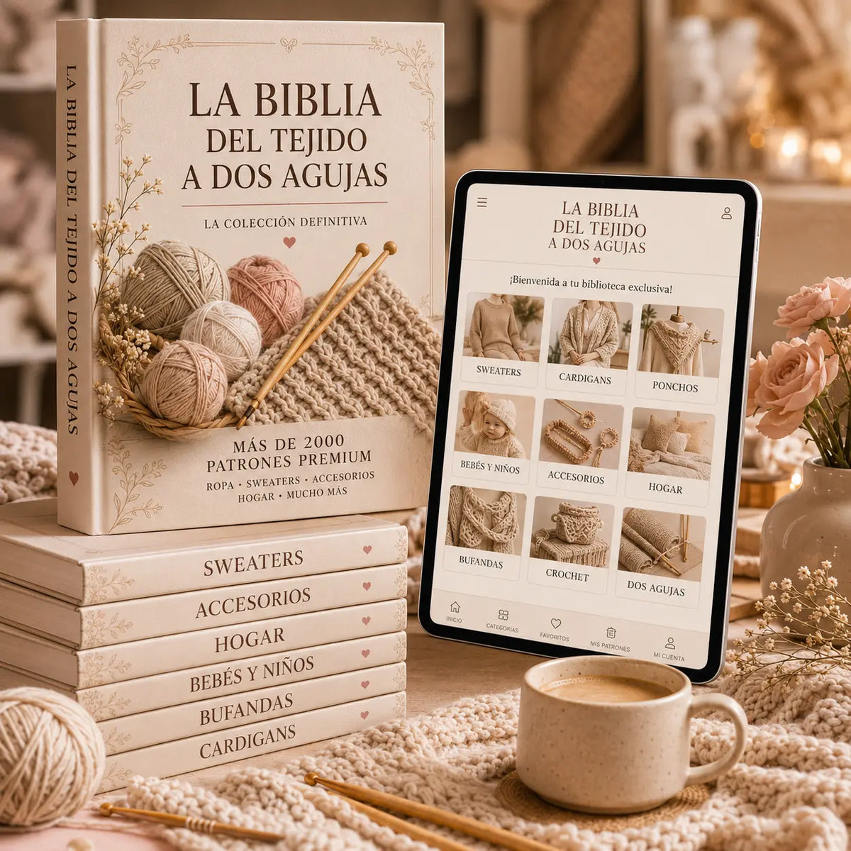 La Biblia Del Tejido A Dos Agujas : +2000 Patrones Premium🪡