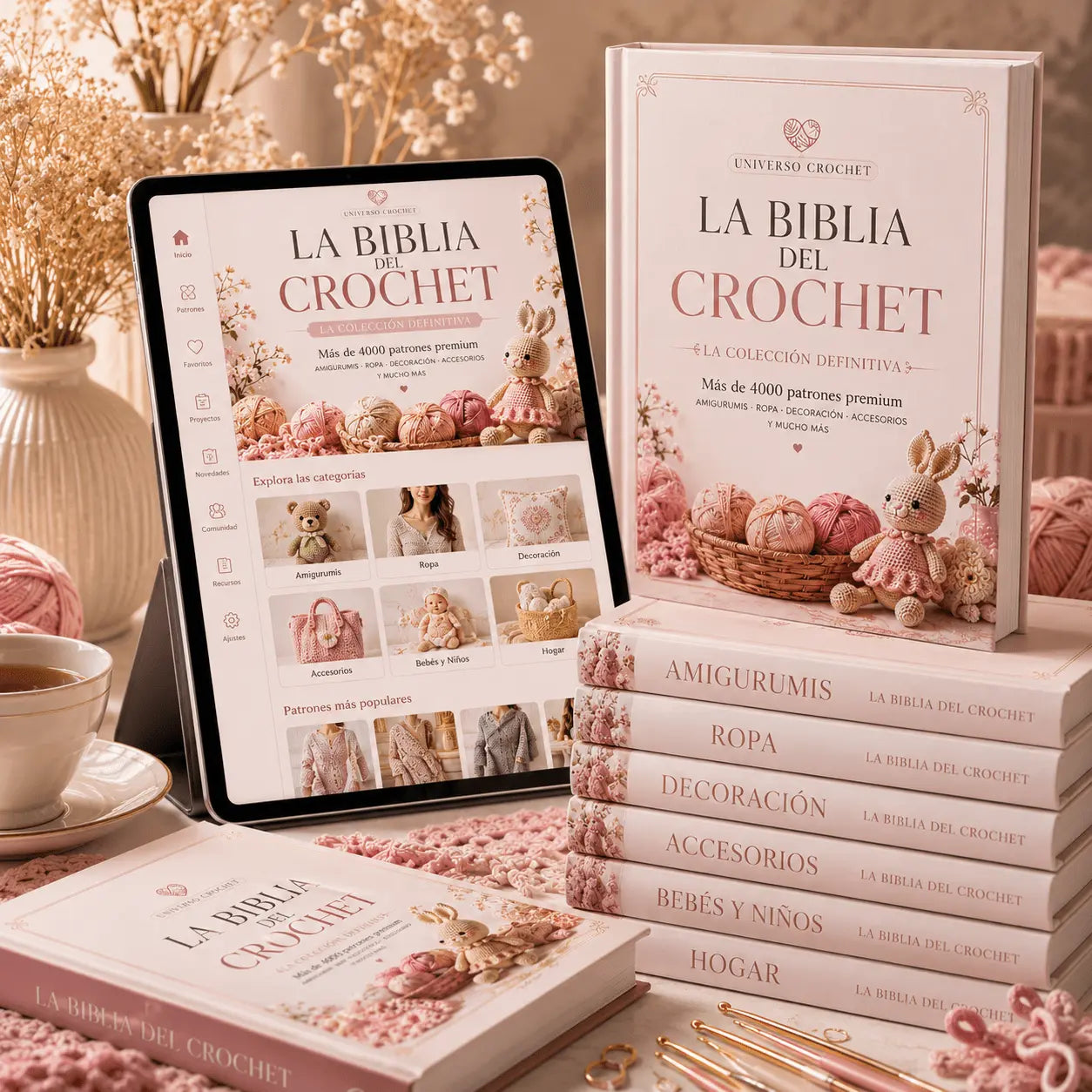 La Biblia Del Crochet : Crea piezas  increíbles  con +4000 patrones Premium